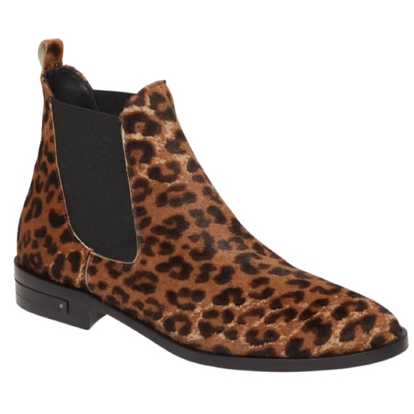 Freda Salvador Shoes - NIB - FREDA SALVADOR Calf Hair Chelsea Boot Cheetah Printed Chic Bootie - Size 6